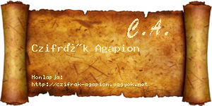 Czifrák Agapion névjegykártya
